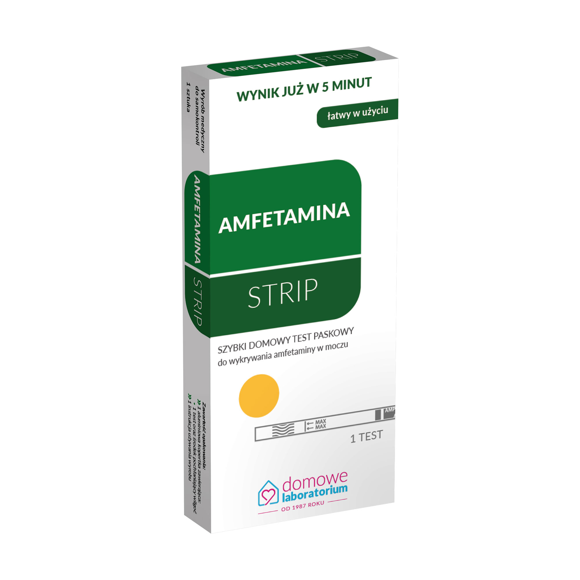 Domowe Laboratorium Amfetamina Strip test paskowy do wykrywania amfetaminy w moczu 1 sztuka zdjęcie