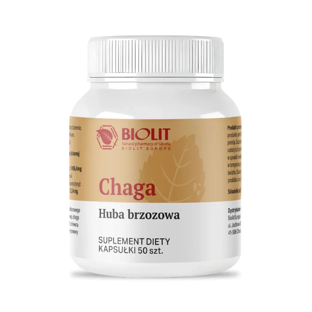 Huba chaga, kapsułki, 50 sztuk zdjęcie