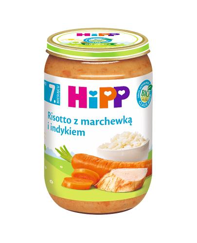 HiPP BIO od pokoleń, Risotto z marchewką i indykiem, po 7. m-cu, 220 g, cena, opinie, wskazania zdjęcie
