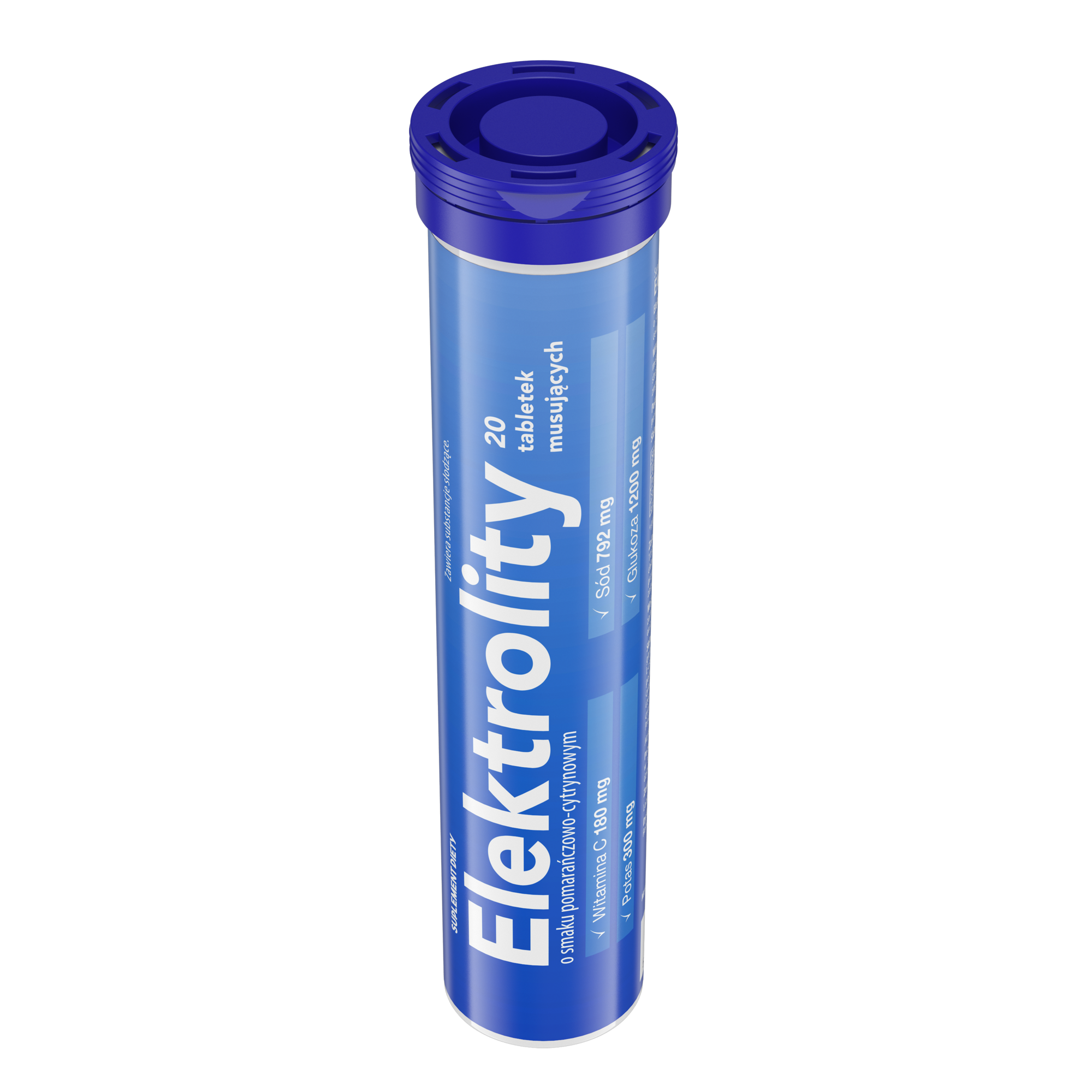 Elektrolity smak pomarańczowo-cytrynowy, 20 tabletek musujących