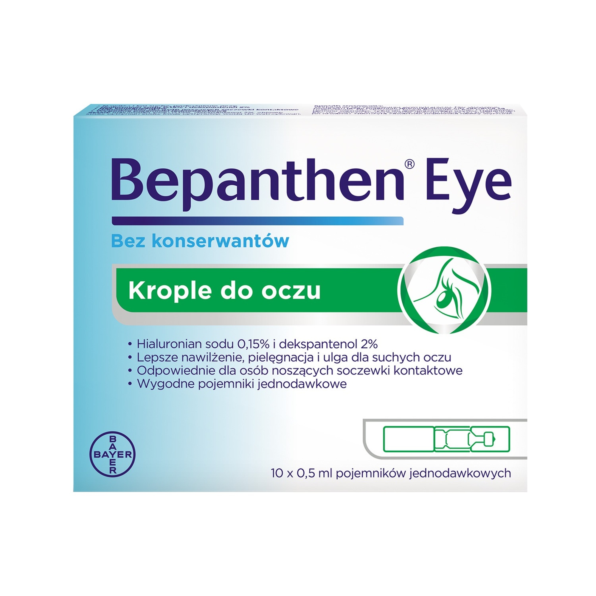 Bepanthen Eye krople do oczu 10 ampułek zdjęcie