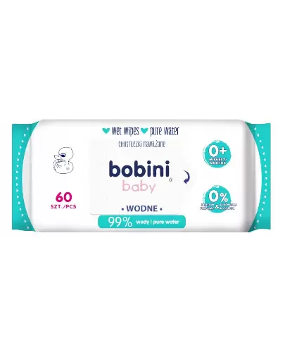 Bobini Baby chusteczki nawilżane wodne 60 sztuk zdjęcie