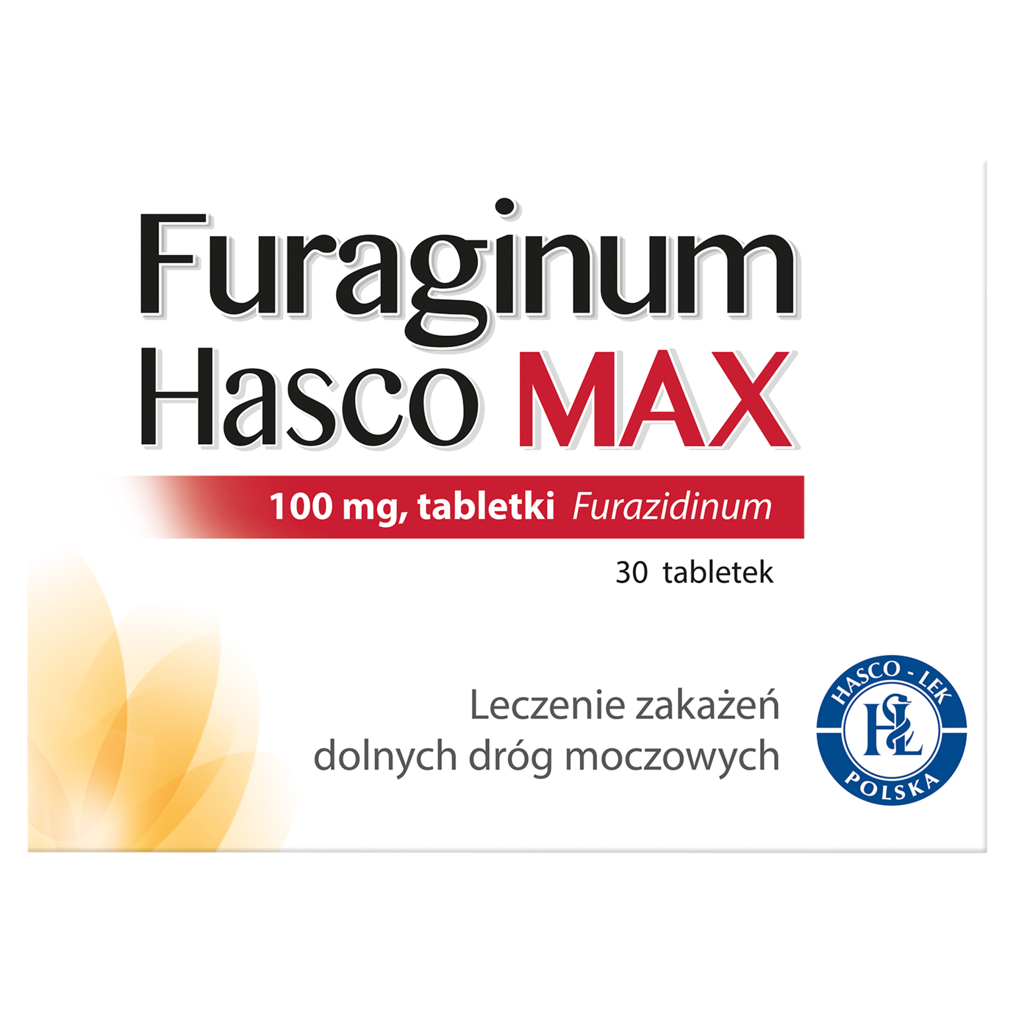 FURAGINUM HASCO MAX, 30 tabletek na ostre i nawracające zakażenia dolnych dróg moczowych zdjęcie
