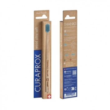 CURAPROX CS Wood drewniana szczoteczka do zębów, 1 sztuka