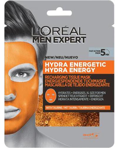 L'Oreal Men Expert Hydra Energetic Energetyzująca maska w płachcie - 30 g - cena, opinie, właściwości zdjęcie