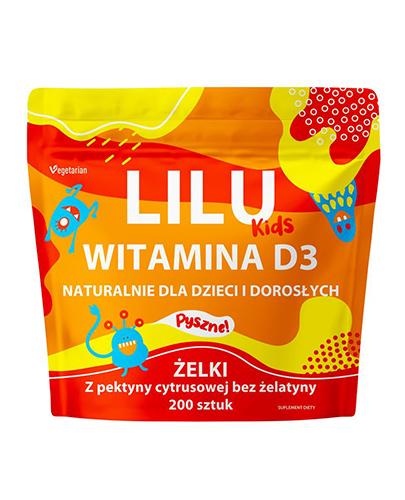 Lilu Kids Witamina D3 Żelki dla dzieci i dorosłych, 200 sztuk zdjęcie