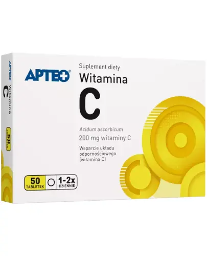 Apteo Witamina C 200 mg 50 tabletek zdjęcie