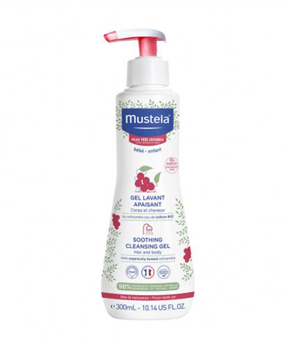 Mustela Żel łagodzący do mycia bez zapachu od 1. dnia życia, 300 ml, cena, opinie, wskazania zdjęcie