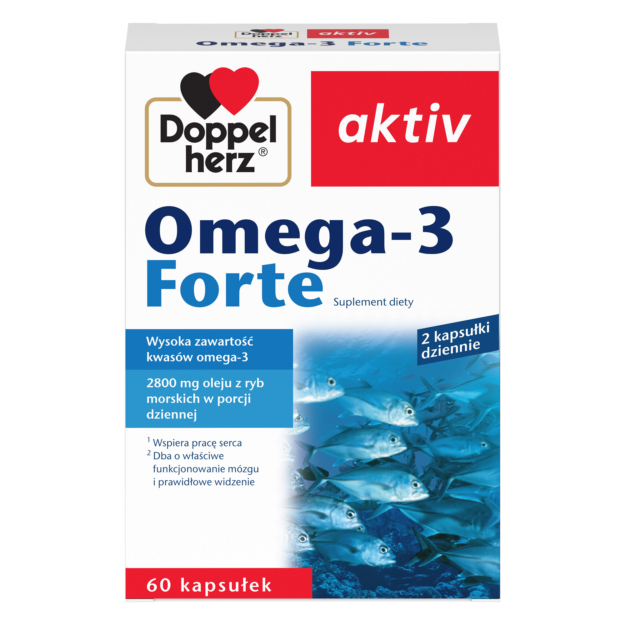 DoppelHerz Aktiv Omega-3 Forte 60 kapsułek zdjęcie