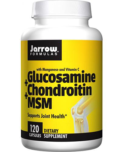 Jarrow Formulas Glucosamine + Chondroitin + MSM - 120 kaps. - cena, opinie, stosowanie zdjęcie