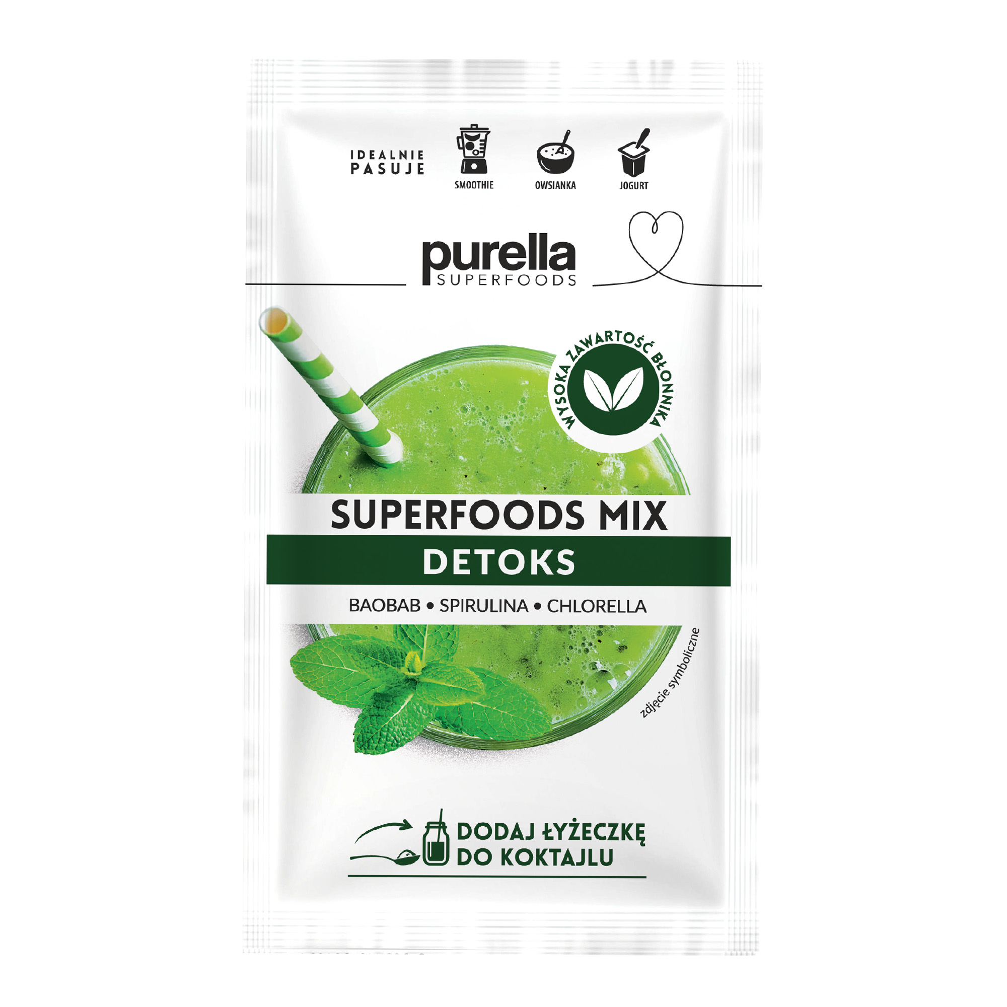 Purella Superfoods Mix Detoks, 40 g zdjęcie