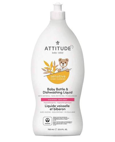 Attitude Baby Sensitive Home Cleaning Płyn do mycia naczyń dla niemowląt, 700 ml, cena, wskazania, właściwości zdjęcie