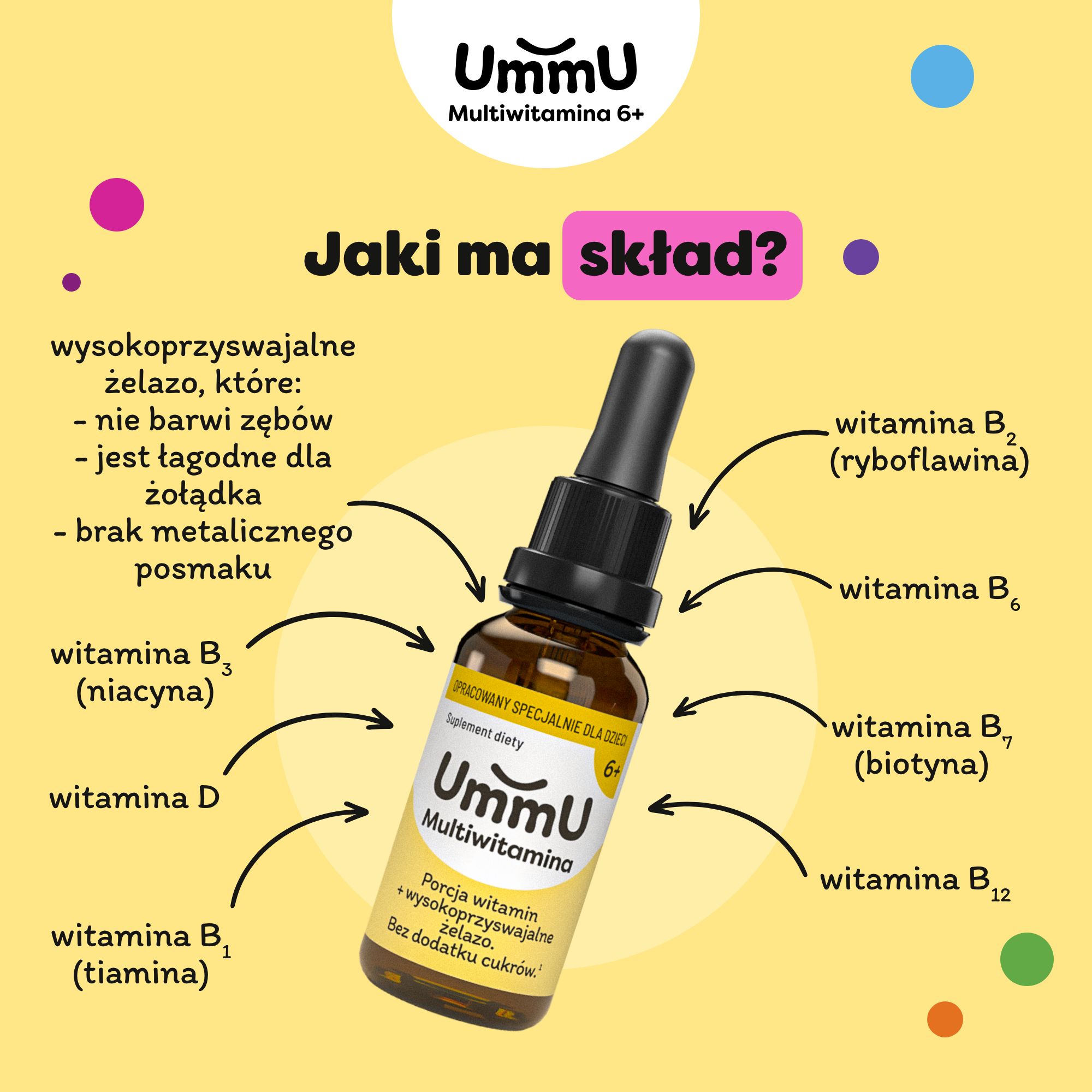 UmmU Multiwitamina 6+ krople, 30 ml