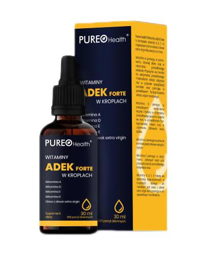 Pureo Health Witaminy ADEK Forte w kroplach, 30 ml cena, opinie, właściwości zdjęcie