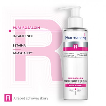 Pharmaceris R PURI-ROSALGIN, kojący fizjologiczny żel do mycia twarzy i okolic oczu, 190 ml