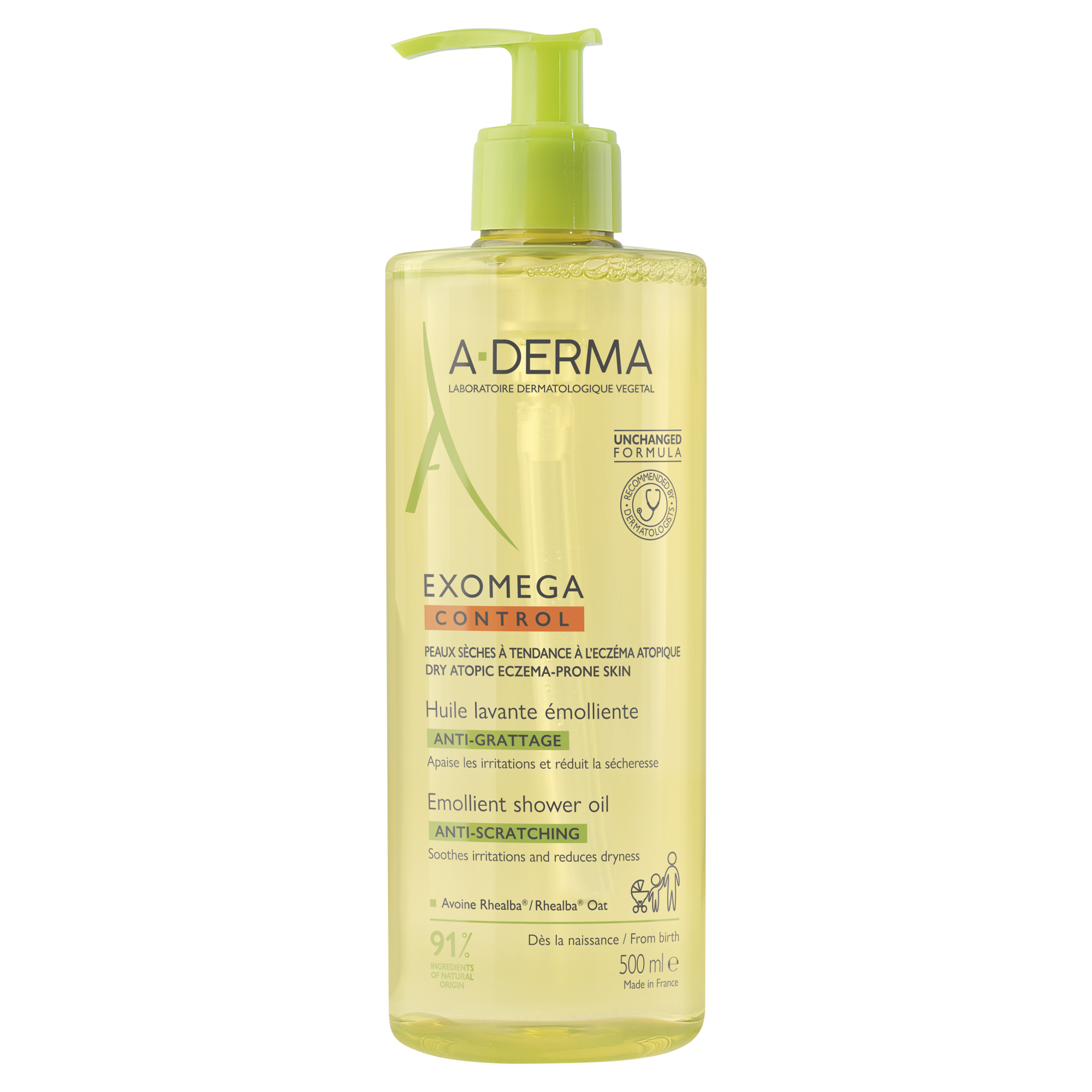 A-Derma Exomega Control, olejek emolient pod prysznic, 500 ml zdjęcie
