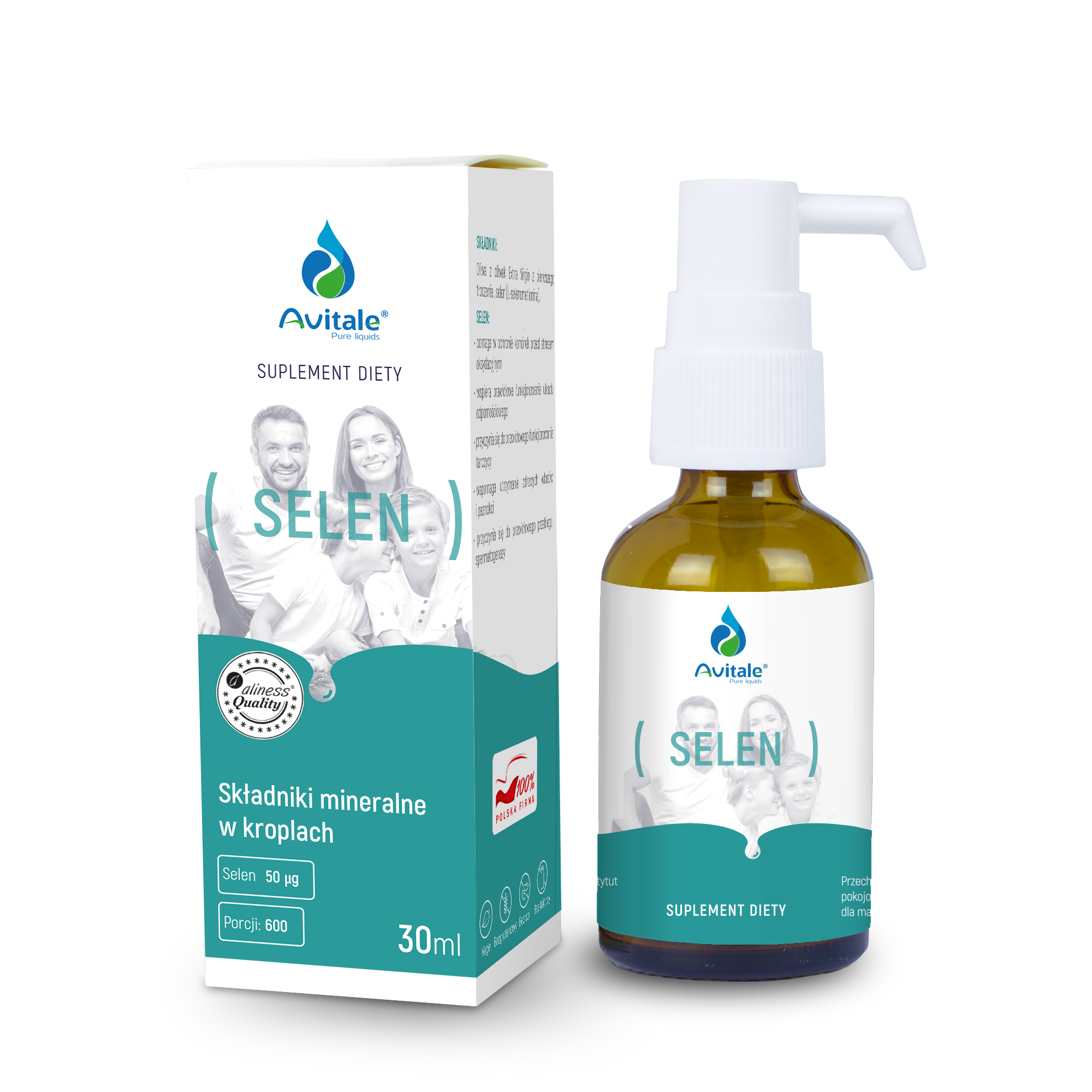 Avitale, Selen ( L-selenometionina), 50 µg, 30 ml zdjęcie