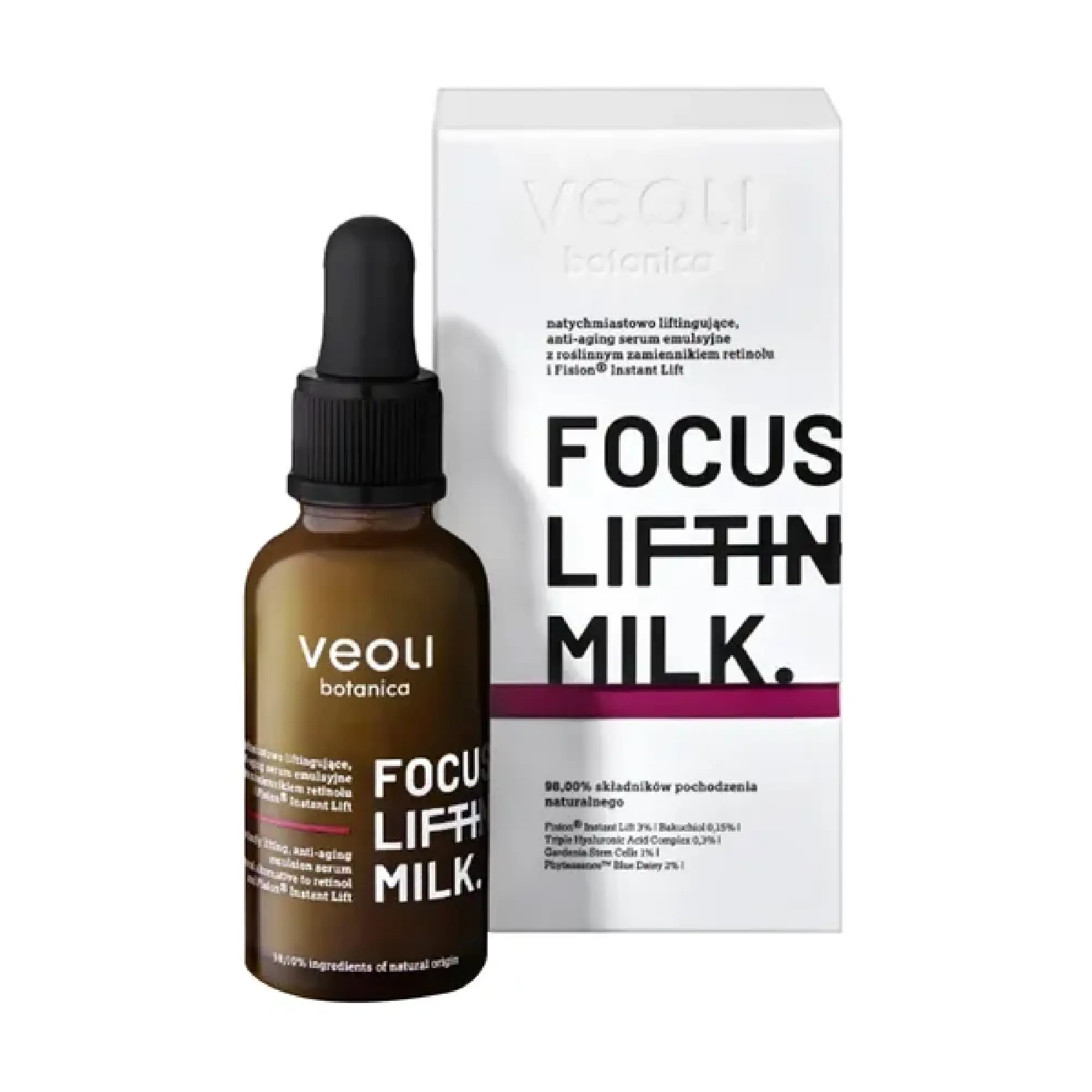 Veoli Botanica, natychmiastowo liftingujące, anti-aging serum emulsyjne z bakuchiolem, 30 ml zdjęcie