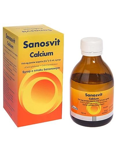 SANOSVIT CALCIUM Syrop o smaku bananowym, 150 ml zdjęcie