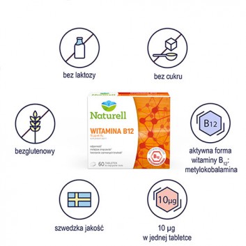 Naturell witamina B12 100 tabletek