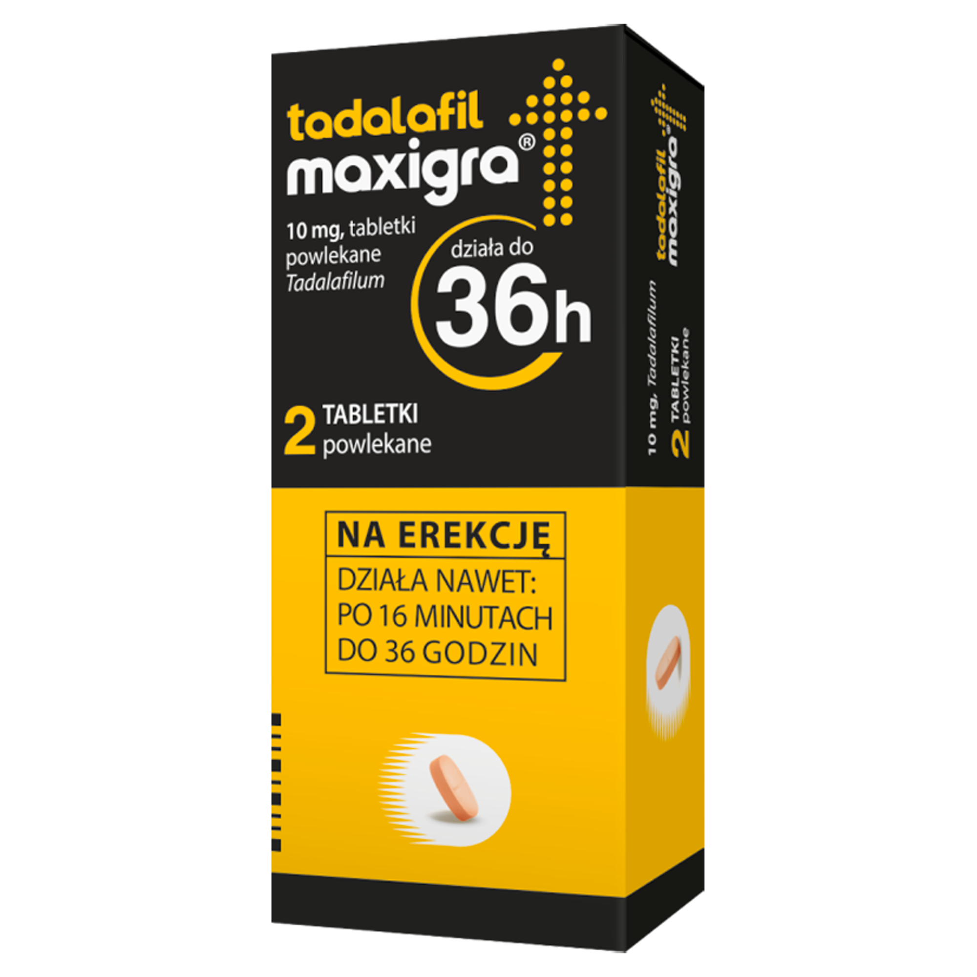 Tadalafil Maxigra 10 mg 2 tabletki powlekane zdjęcie