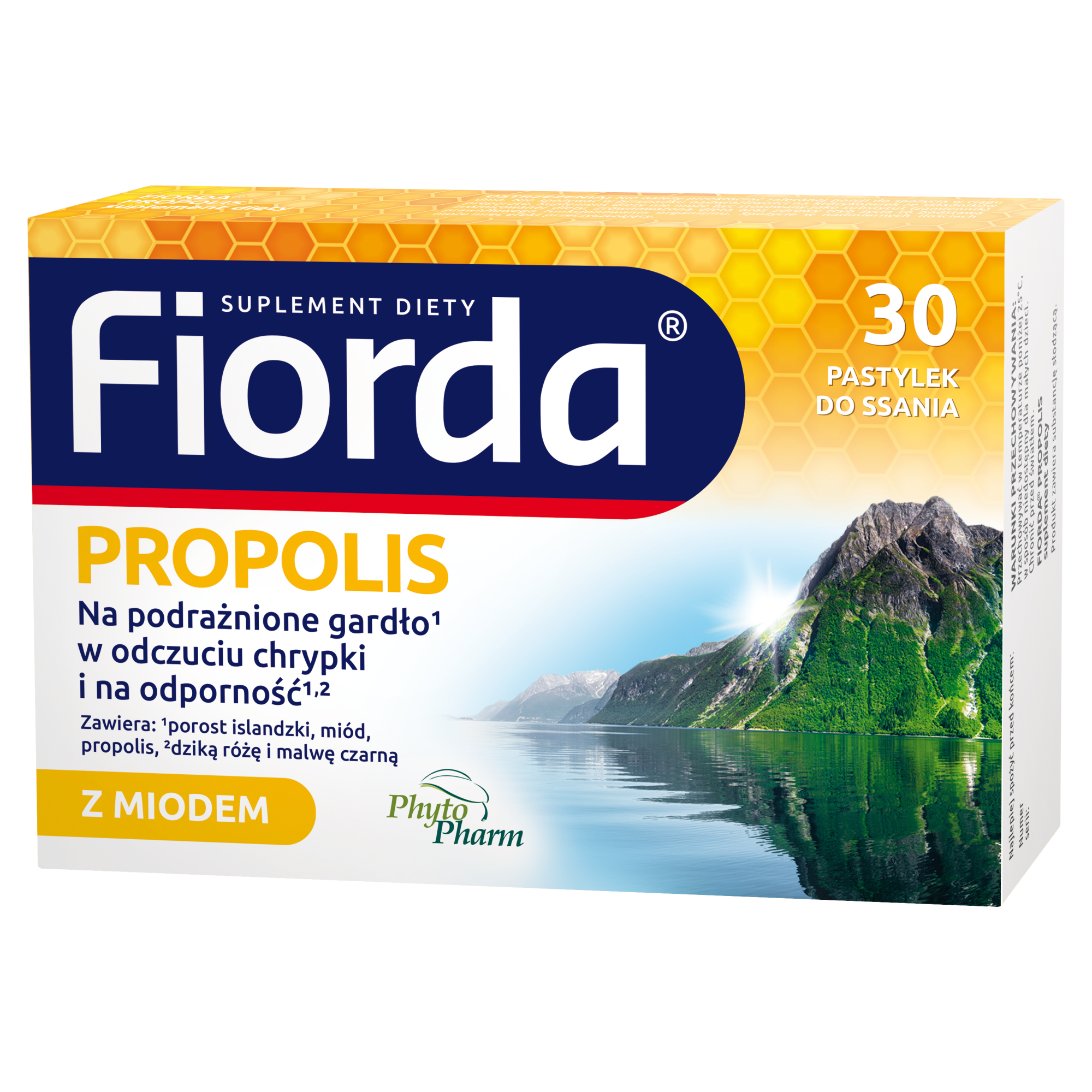 Fiorda Propolis, pastylki do ssania, 30 sztuk zdjęcie