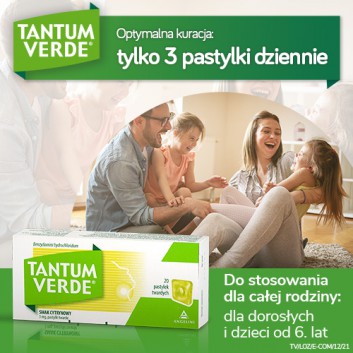 Tantum Verde 3 mg pastylki do ssania smak cytrynowy 20 sztuk