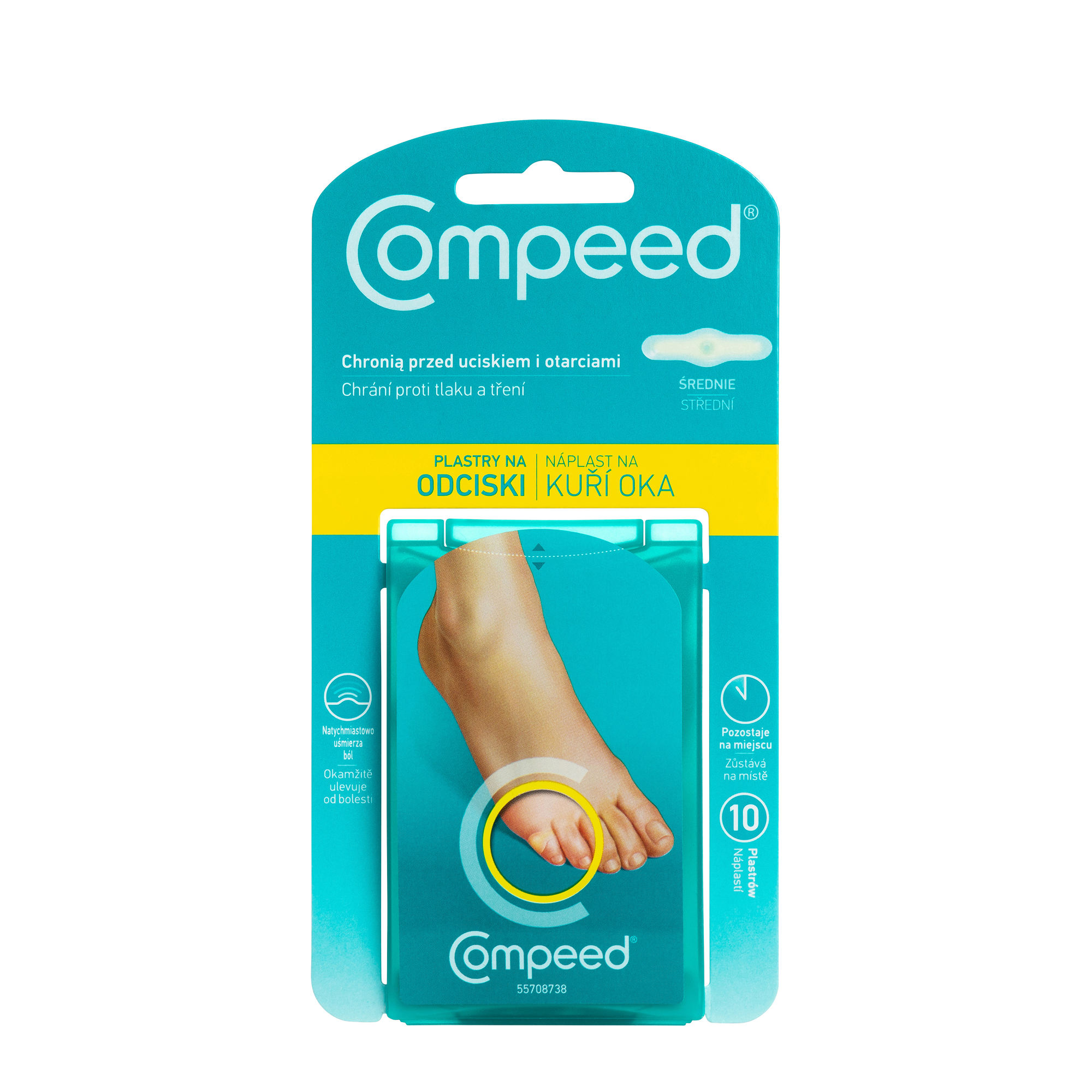 Compeed, Plastry na odciski średnie, 10 sztuk zdjęcie