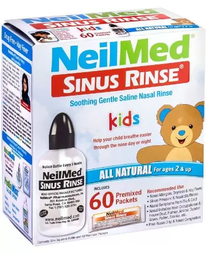 Sinus Rinse Kids zestaw podstawowy do płukania nosa i zatok dla dzieci 60 saszetek zdjęcie