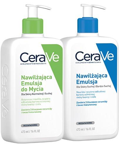 Cerave Emulsja nawilżająca do mycia, 473 ml + Emulsja nawilżająca do ciała, 473 ml [ZESTAW] zdjęcie
