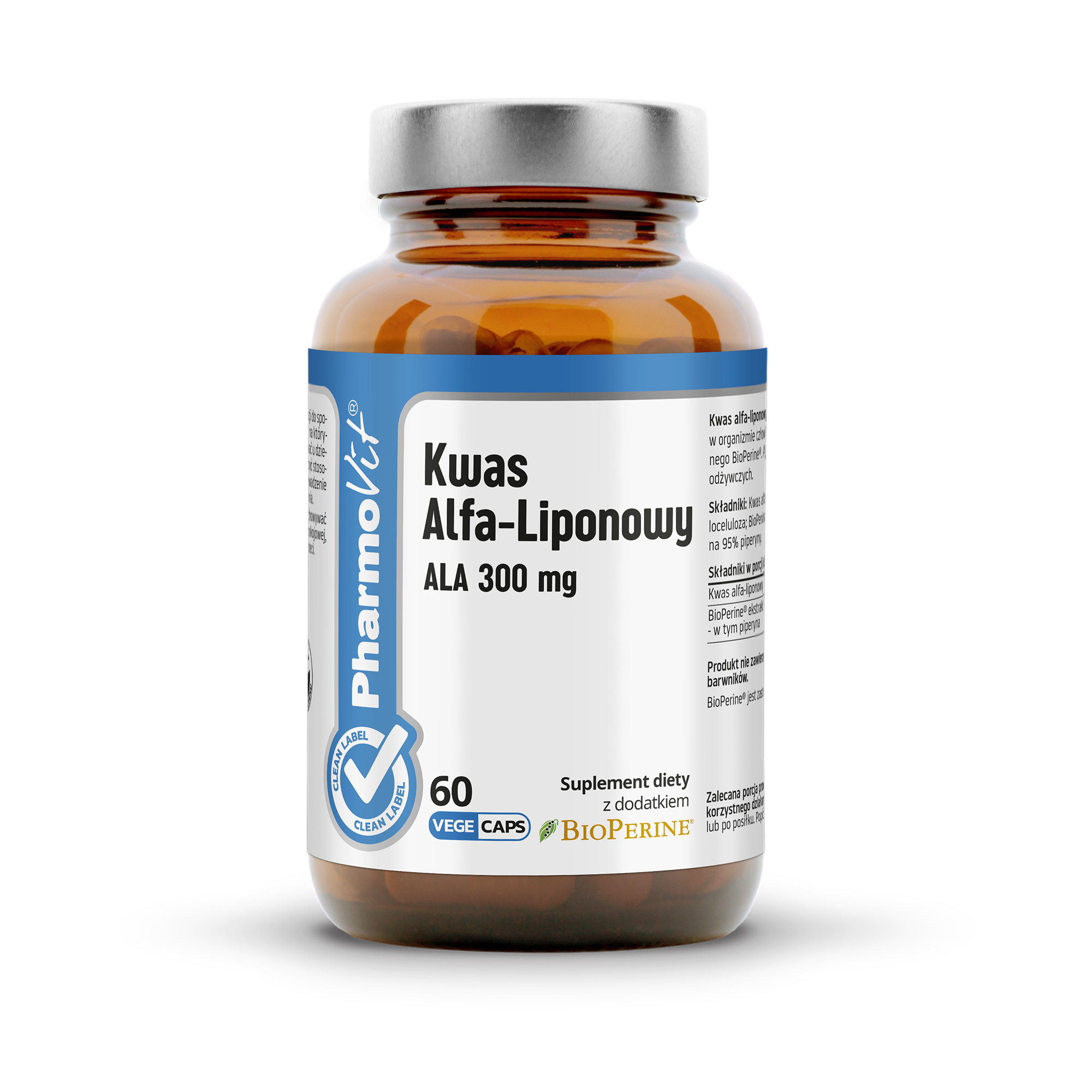 Pharmovit Kwas Alfa-Liponowy ALA 300 mg, kapsułki, 60 sztuk  zdjęcie