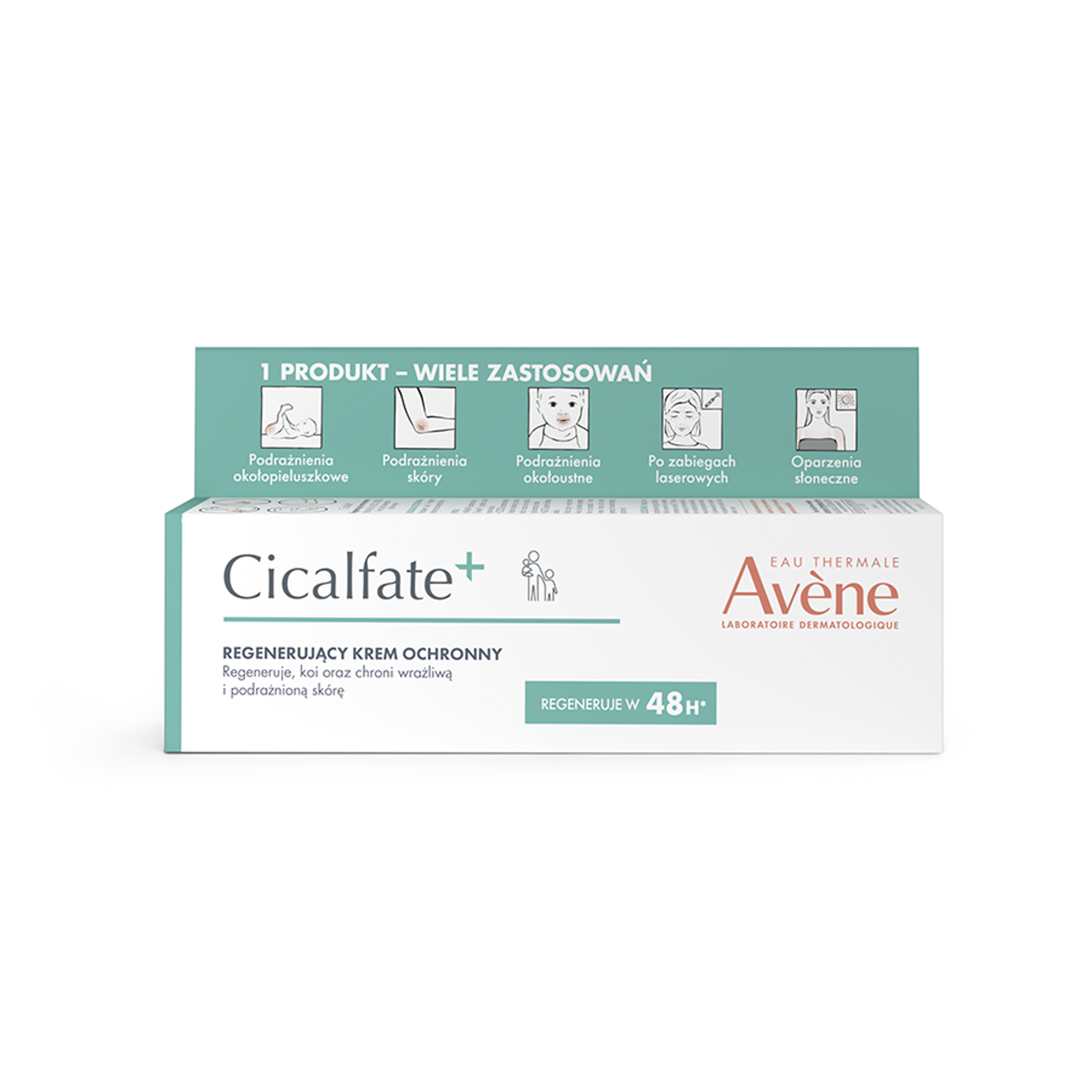 Avene Cicalfate+, regenerujący krem ochronny do twarzy i ciała dla skóry wrażliwej i podrażnionej, 40 ml zdjęcie