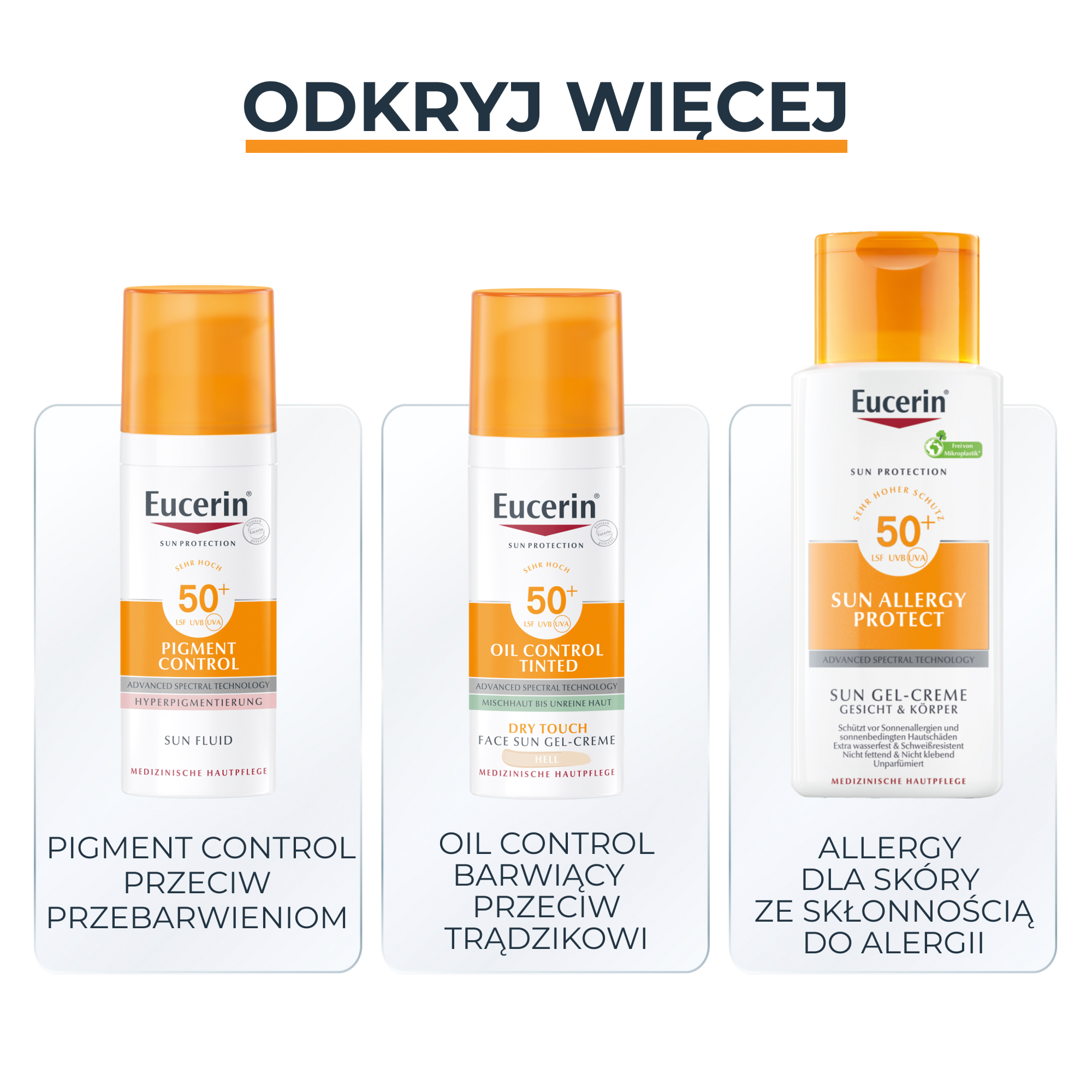 Eucerin Sun Protection Pigment Control, Fluid ochronny light barwiący SPF 50+, 50 ml zdjęcie