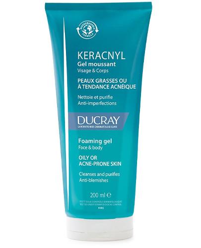 Ducray Keracnyl Żel pieniący twarz i ciało skóra przetłuszczająca się lub skłonna do trądziku, 200 ml zdjęcie