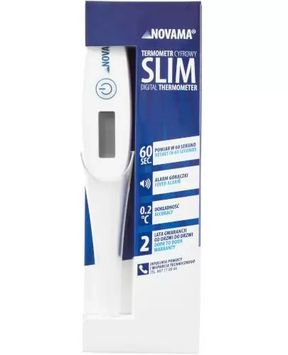 Novama Slim termometr elektroniczny z alarmem gorączki 1 sztuka zdjęcie