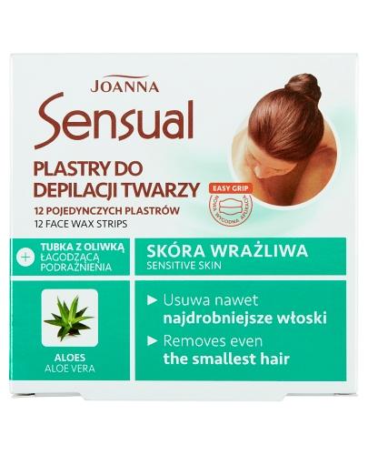 JOANNA SENSUAL Plastry do depilacji twarzy, skóra wrażliwa - 12 szt. zdjęcie