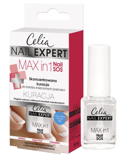 Celia Nail Expert Max in 1 Nail SOS Skoncentrowana Kuracja do bardzo zniszczonych paznokci, 10 ml, cena, opinie, wskazania  zdjęcie