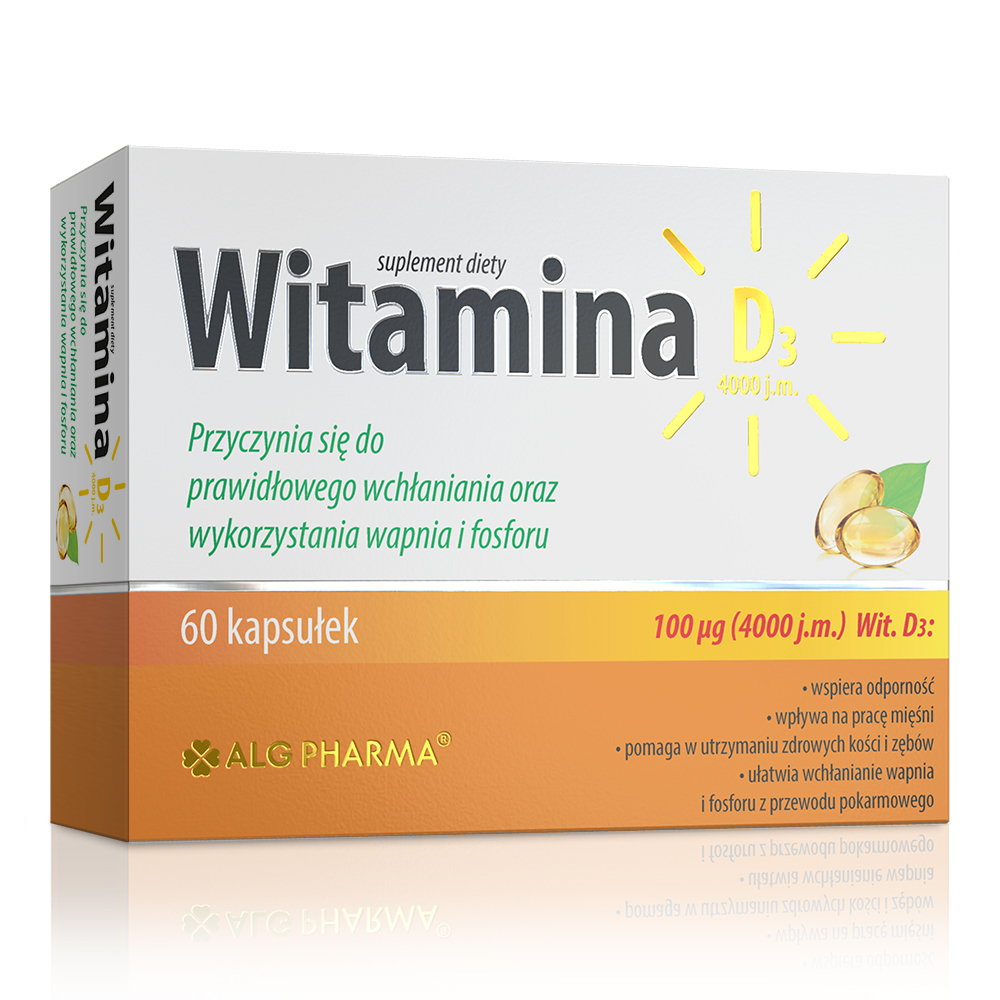 Alg Pharma Witamina D3 4000 j.m., 60 kapsułek zdjęcie