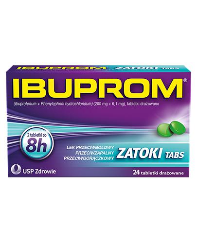 Ibuprom Zatoki Tabs, 24 tabl., cena, właściwości, opinie zdjęcie