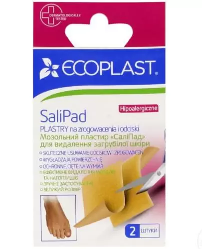 EcoPlast Plastry na zrogowacenia i odciski hipoalergiczne 2 sztuki zdjęcie