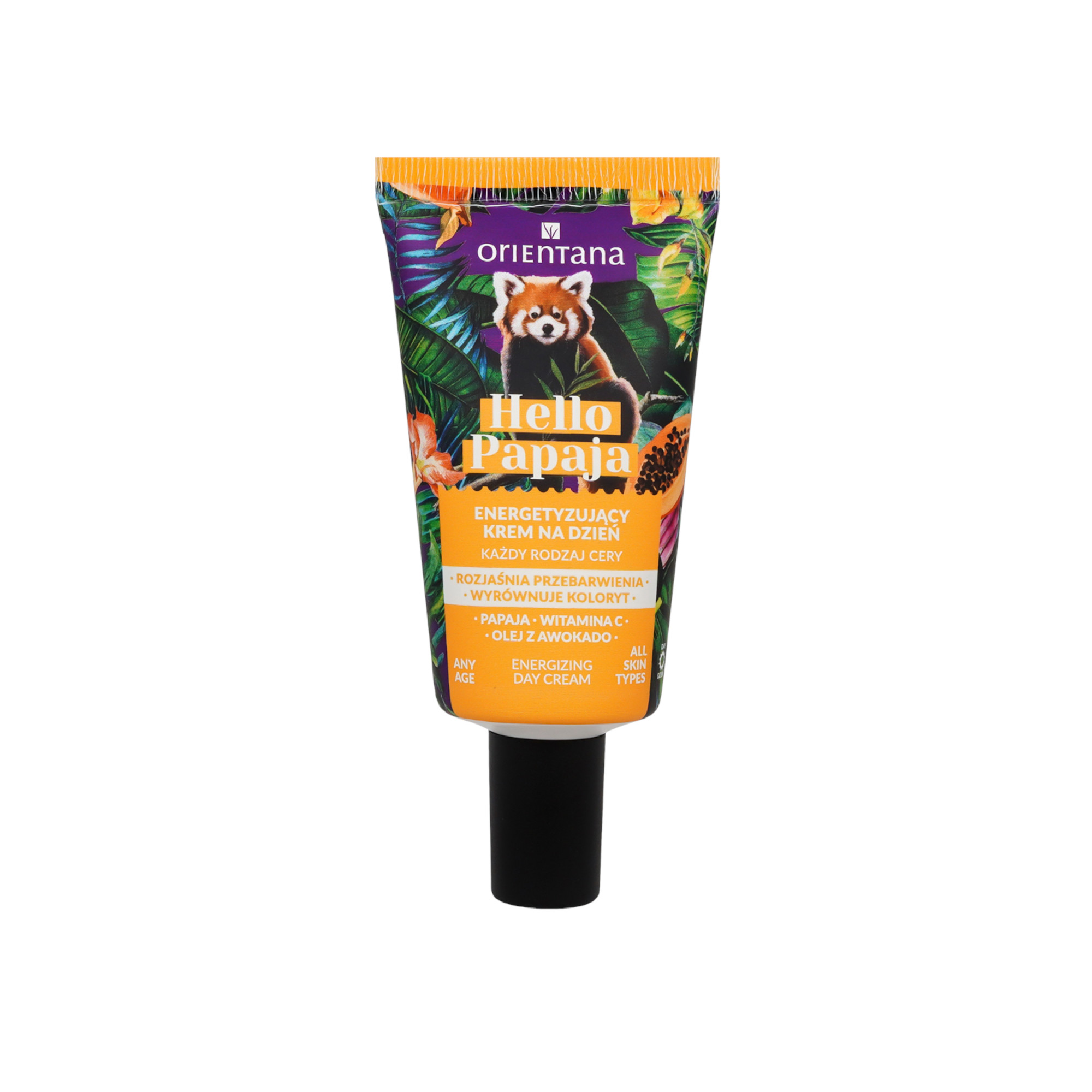 Orientana Hello Papaja Energetyzujący krem do twarzy na dzień Witamina C Olejek z Awokado, 40 ml zdjęcie