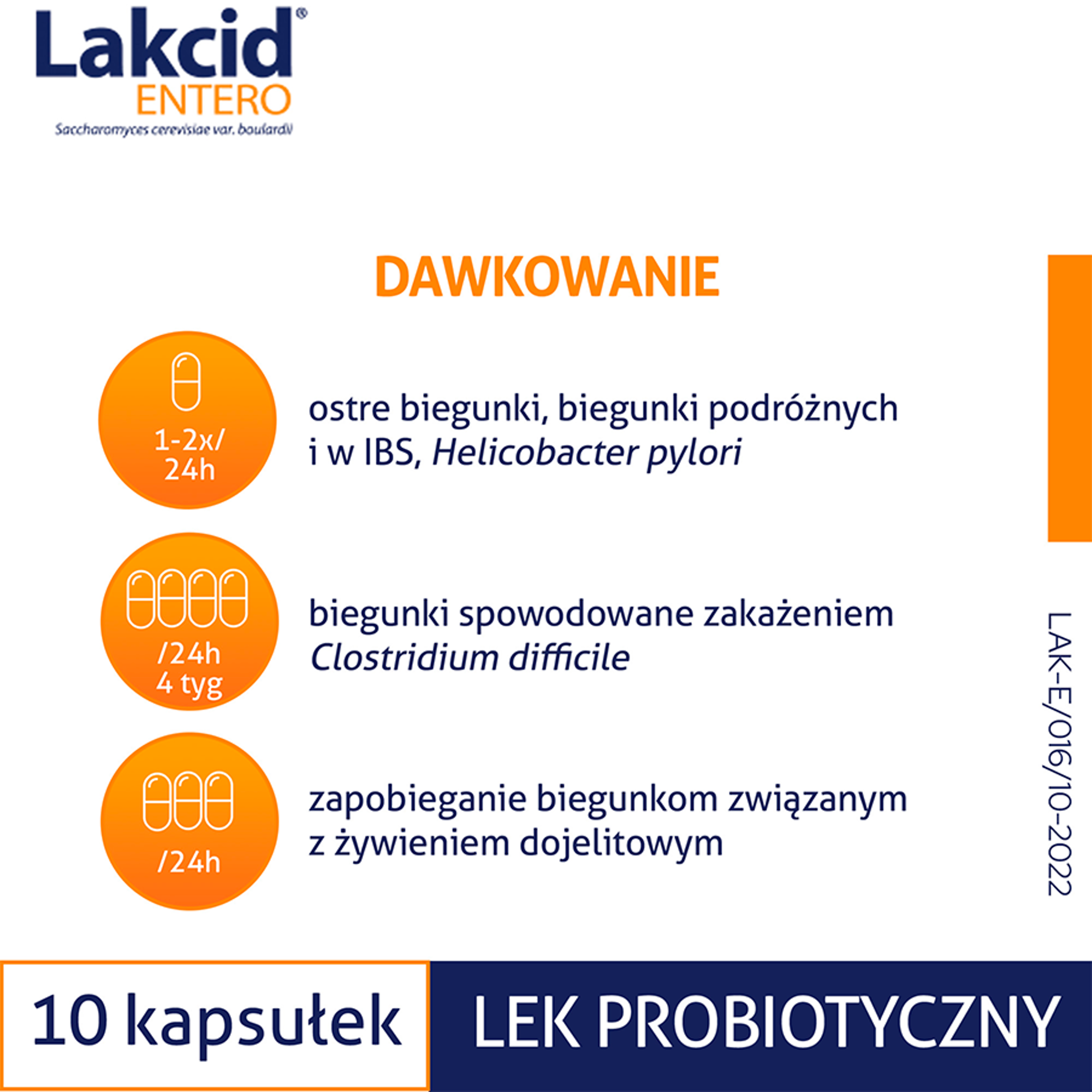 Lakcid ENTERO 250 mg 10 kapsułek twardych