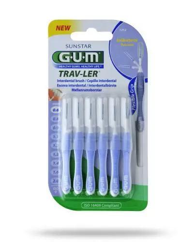 GUM Trav-Ler szczoteczki międzyzębowe 0,6mm, 6 sztuk zdjęcie