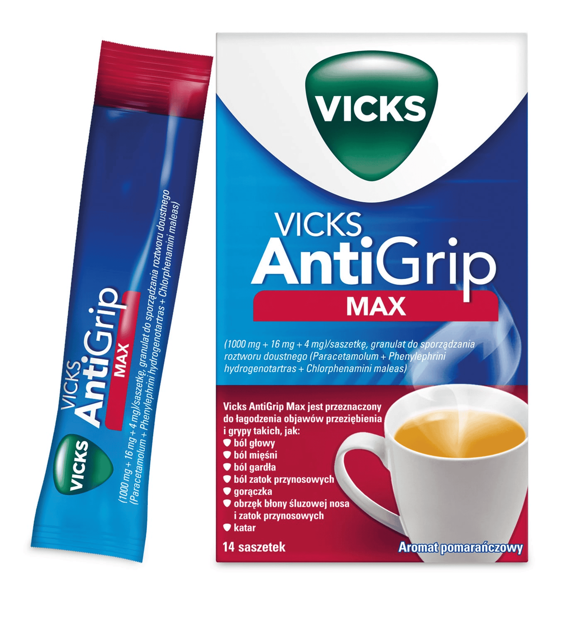 Vicks AntiGrip Max 14 saszetek zdjęcie