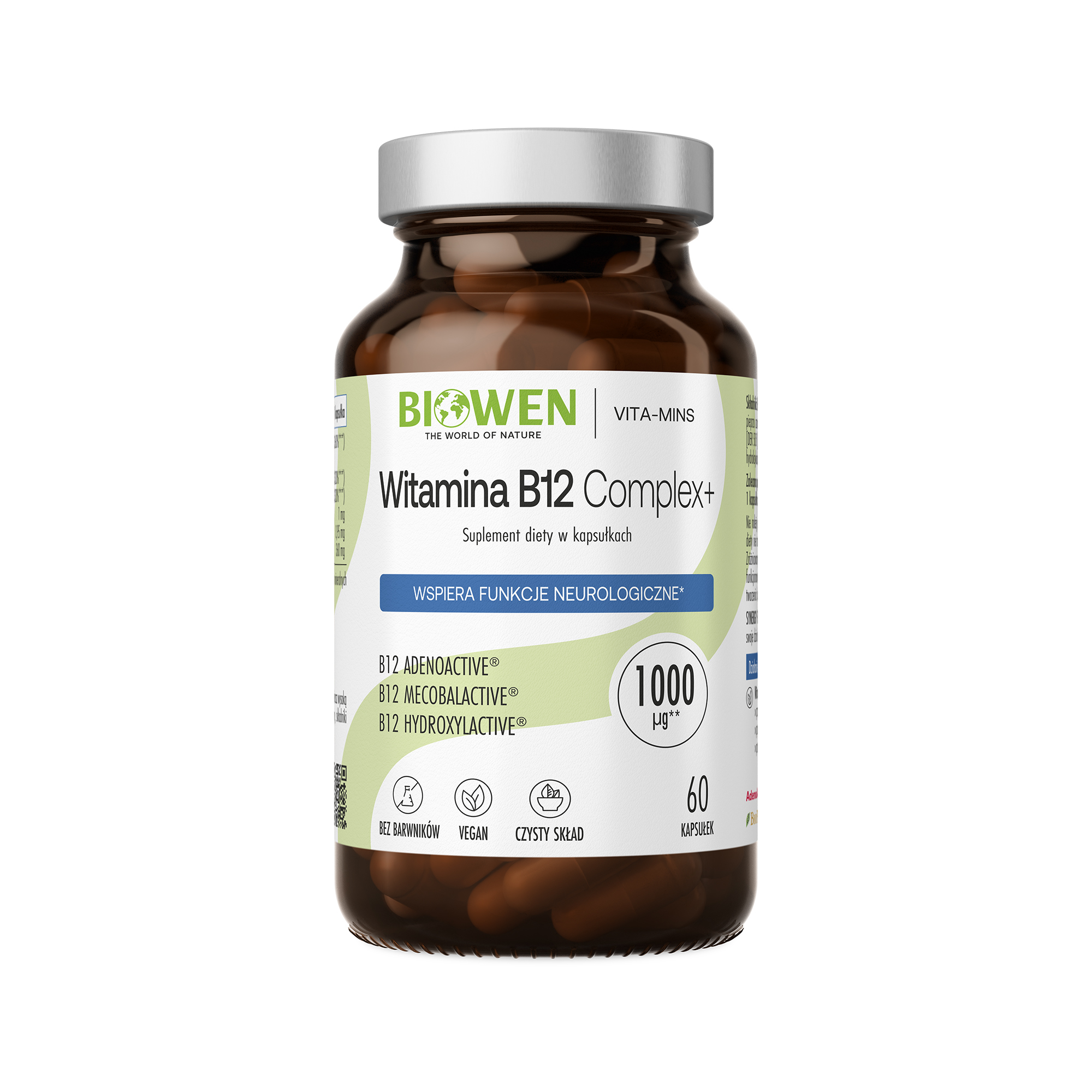Biowen, Witamina B12 Complex+, 60 kapsułek