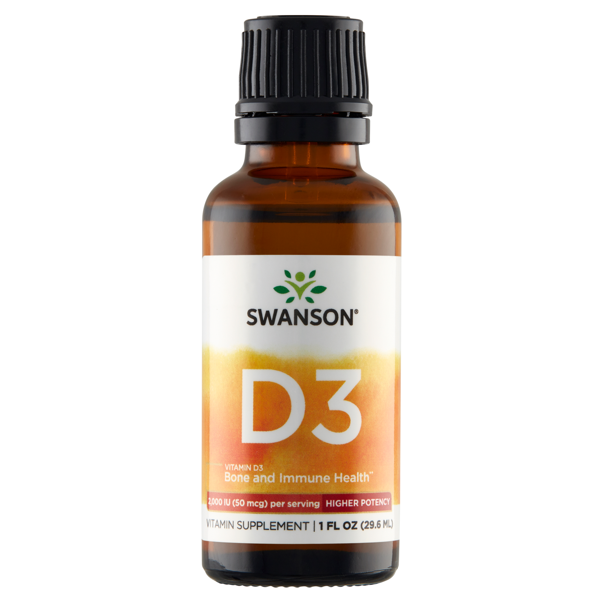 SWANSON Witamina D3 400IU w płynie - 29,6 ml   zdjęcie