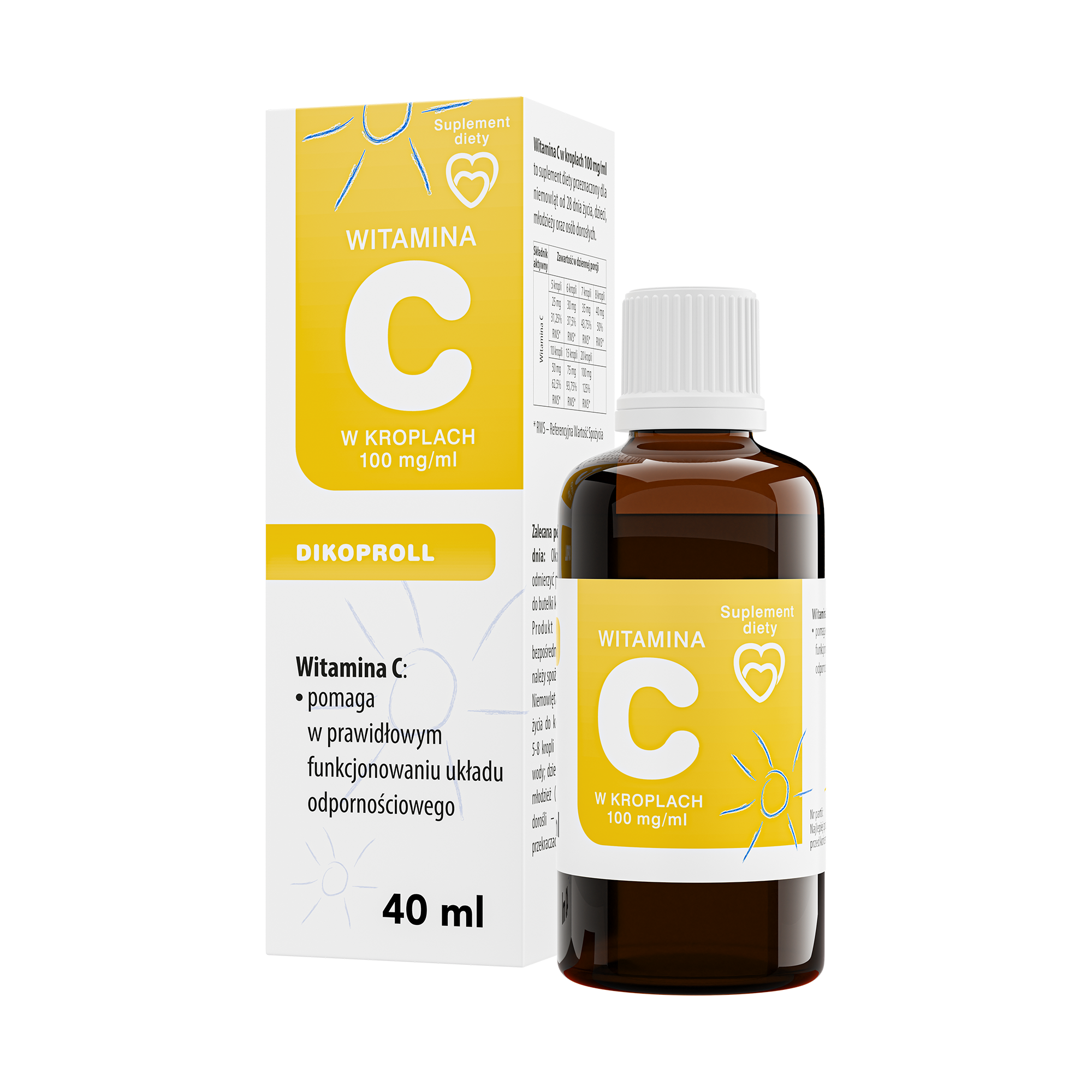 Dikoproll Witamina C w kroplach 100 mg/ml, 40 ml