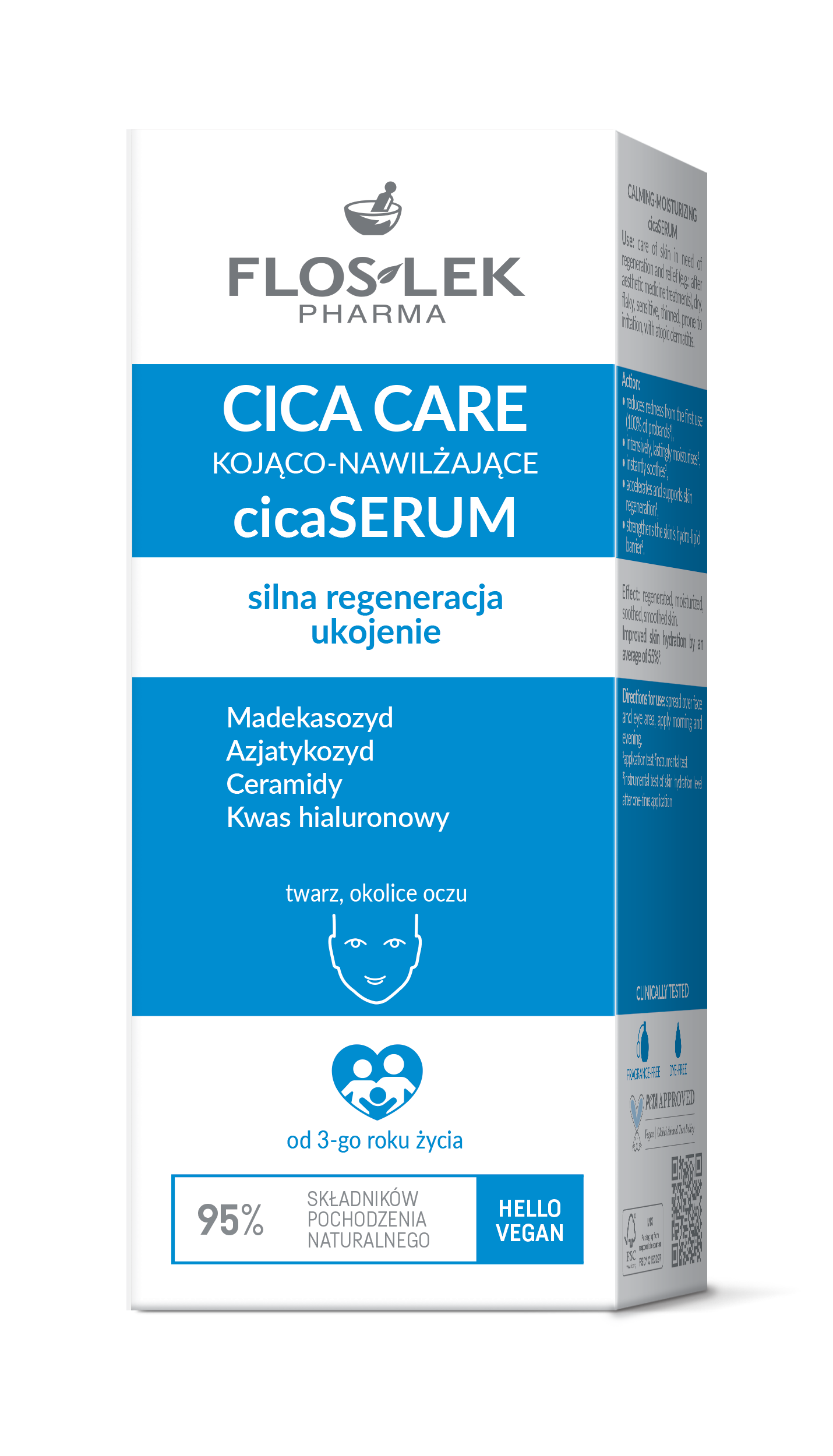 Floslek  Cica Care, Kojąco-nawilżające CICAserum, 30 ml