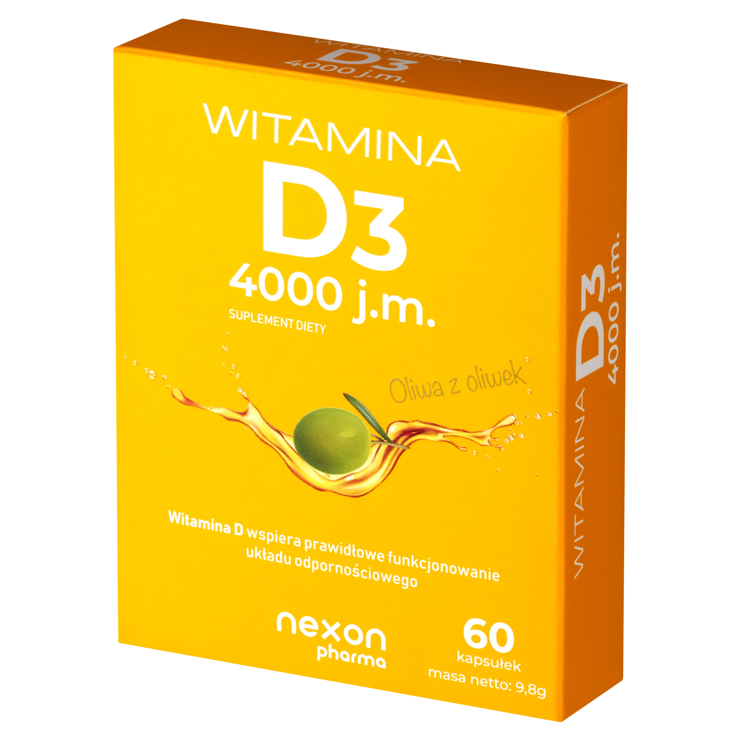 Nexon Pharma Witamina D3 4000 j.m., kapsułki, 60 sztuk zdjęcie
