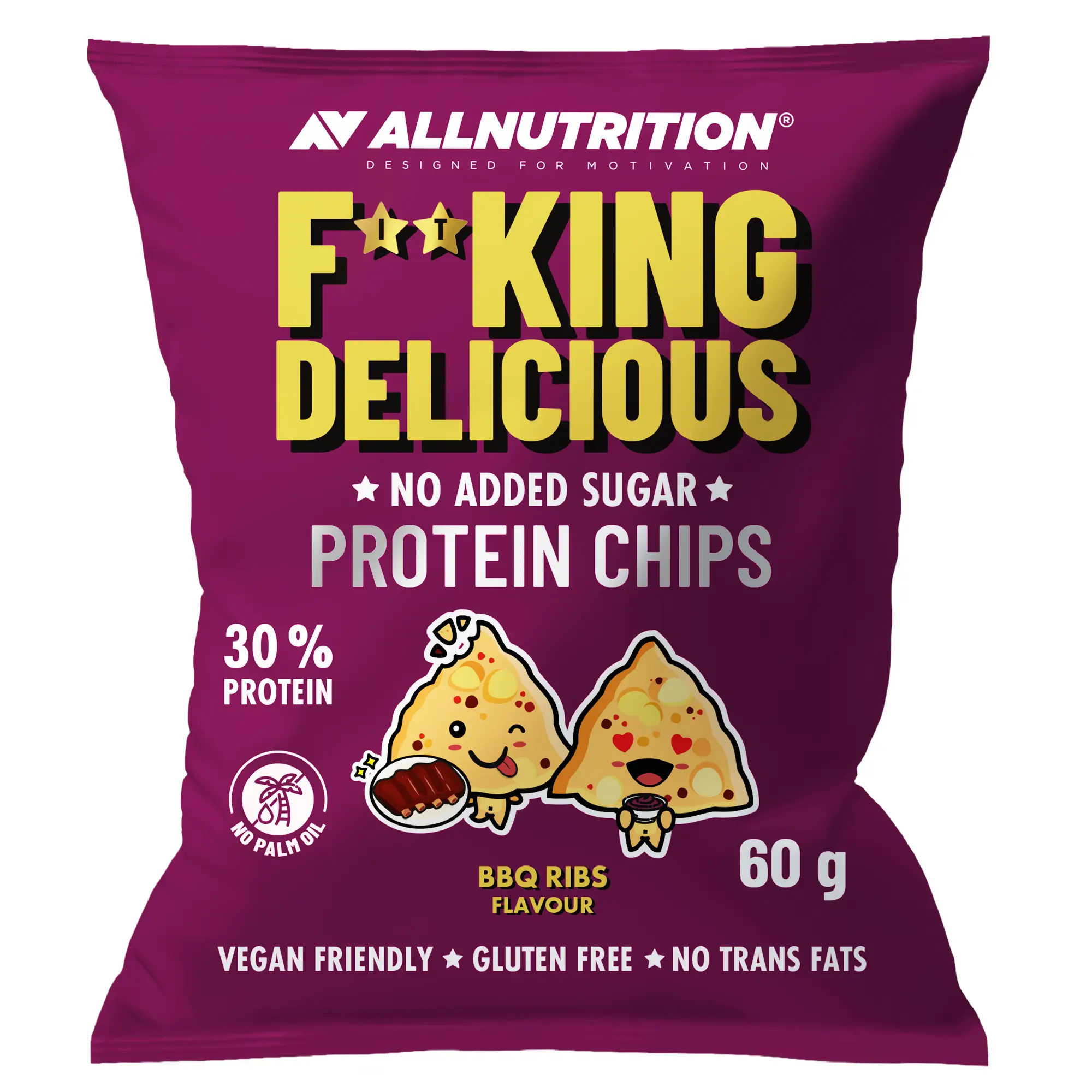 Allnutrition Fitking Delicious Protein Chips Barbecue, 60 g